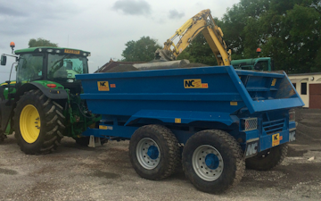 A c harris contracting  with Dumper at Kingston Seymour