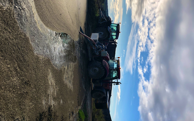 Sam oliver agricultural services  with Slurry pump at Luxulyan