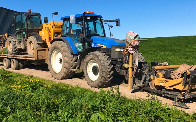 P j pengelly agricultural contracting  with Wrapper at Blackawton