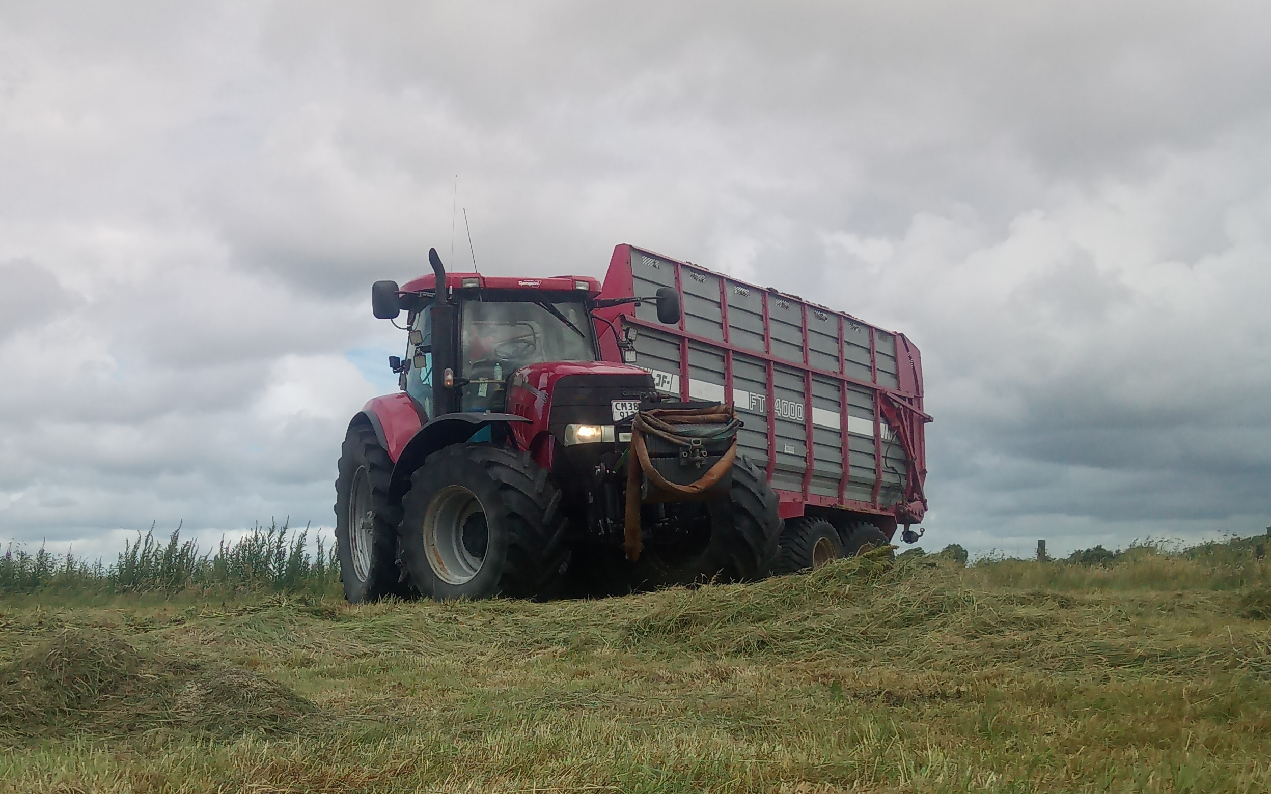 Langesminde maskinstation med Opsamler/Snittervogn ved Tylstrup