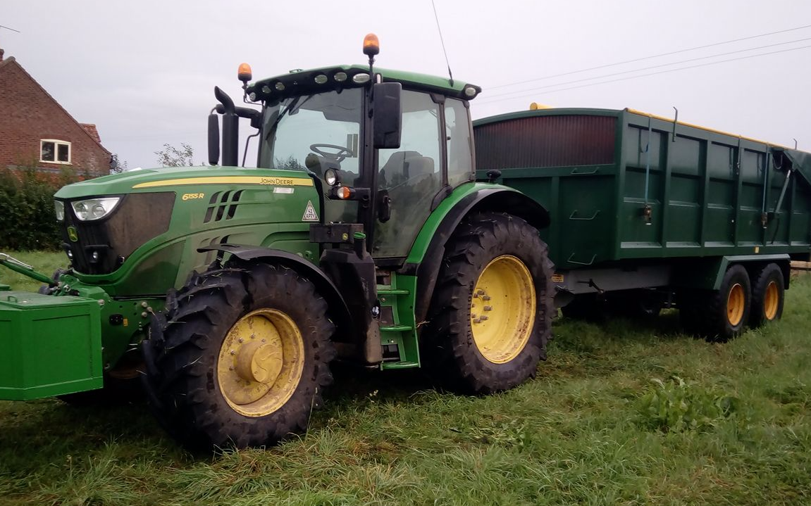 Thc agricultural services with Silage/grain trailer at Holt Road