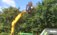 Bennett's contracting with Hedge cutter at Doddinghurst Road