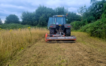 Acc contracting with Verge/flail Mower at Bramley