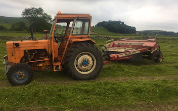 Bonsall agriculture services  with Mower at Alsop en le Dale