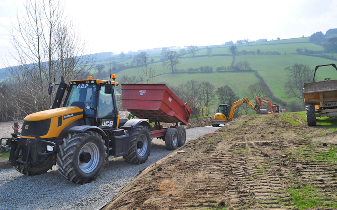 Gdp agricultural contracting with Excavator at Presteigne
