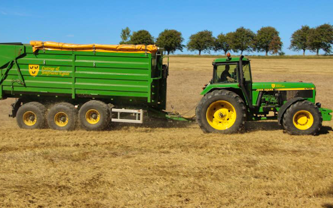 Lystrup og jomfruens egede godser med Traktor 101-200 hk ved Faxe