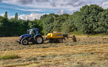 Greencrop forage & contracting with Large square baler at Russet Way