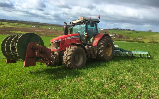 Hamilton contracting services with Slurry spreader/injector at Stonehouse