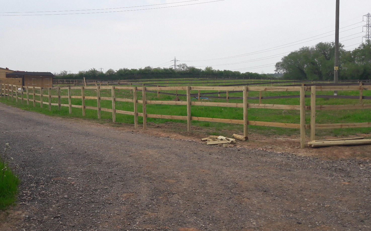 A chowns agricultural services  with Fencing at Cookhill