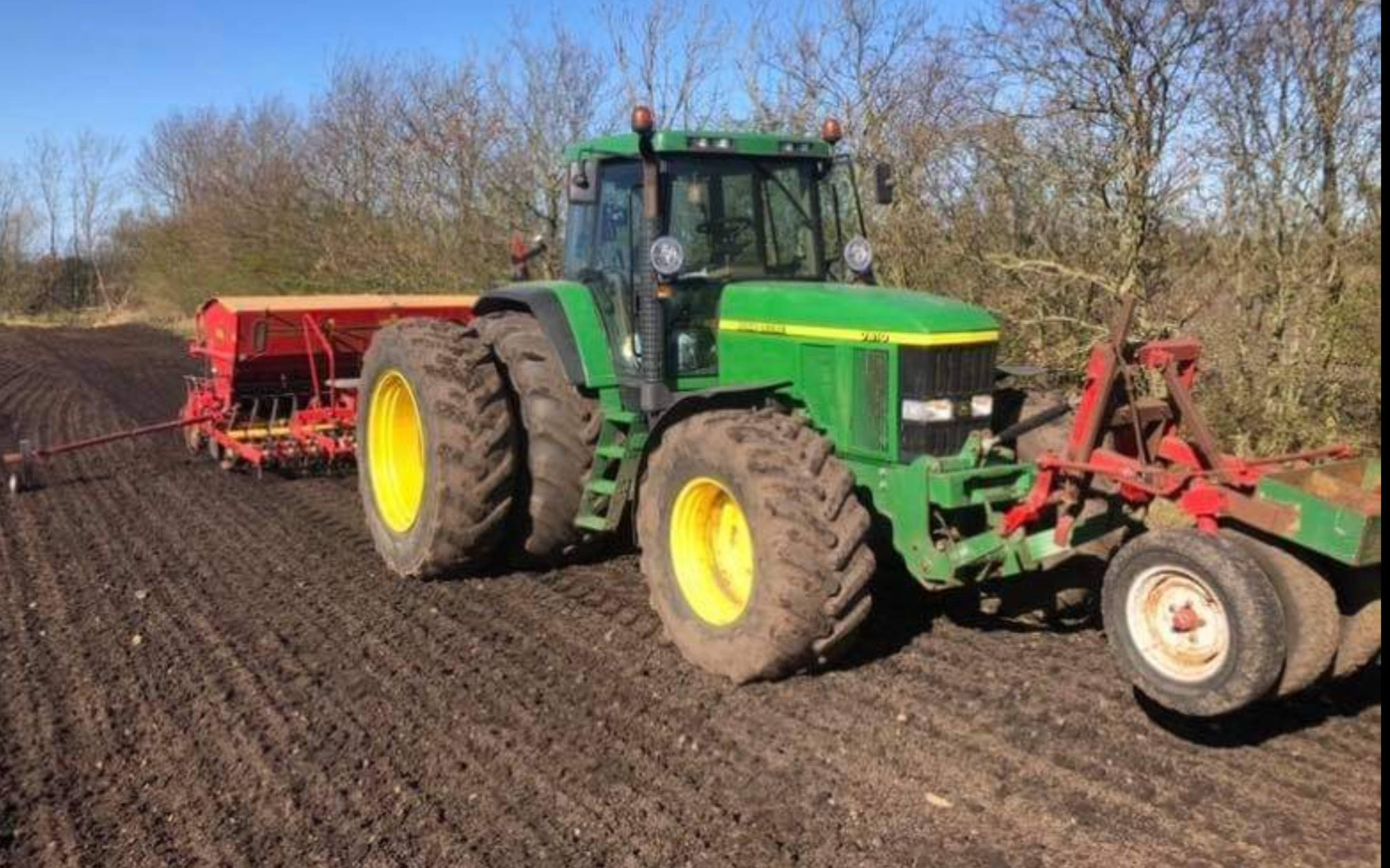 Andreas h med Såmaskine ved Varde