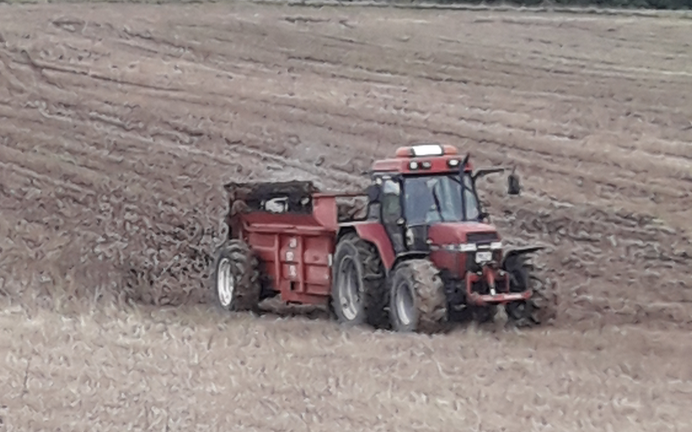 Maskinstation v/benny hansen  med Møgspreder ved Dianalund