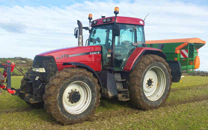 Tony bell with Fertiliser application at Kircubbin