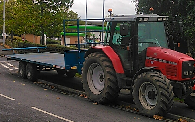 J brierley agricultural with Flat trailer at Rochdale