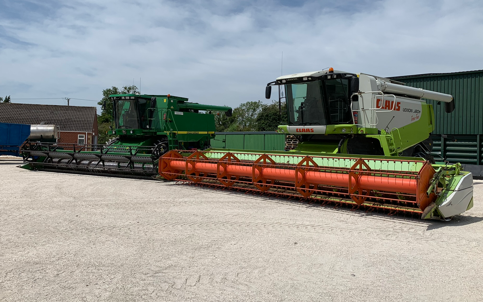 J turner contracting with Combine harvester at Coningsby