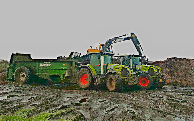 A&s eggleston with Manure/waste spreader at United Kingdom