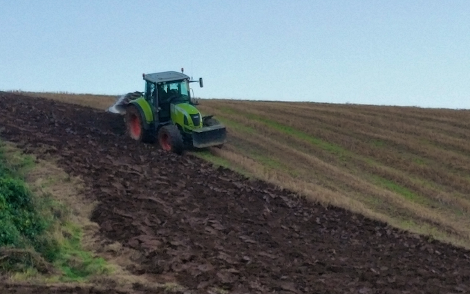 Chris buse contracting with Plough at Middlecott