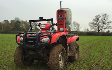 Jc services with ATV sprayer at East Hanningfield