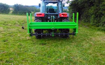 Ftgu-services with Meadow aerator at Chesterfield Road