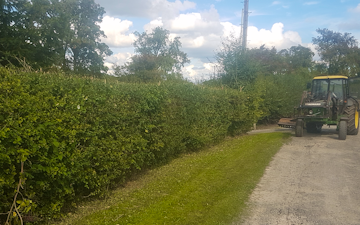 Mowing, moving & muck with Hedge cutter at Putley