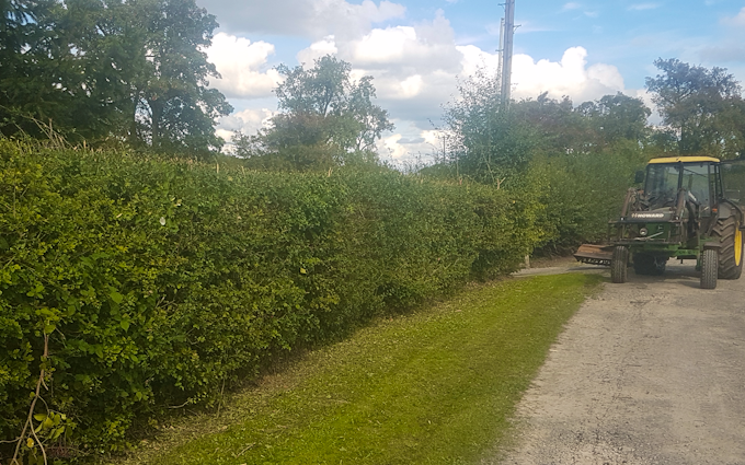 Mowing, moving & muck with Hedge cutter at Putley