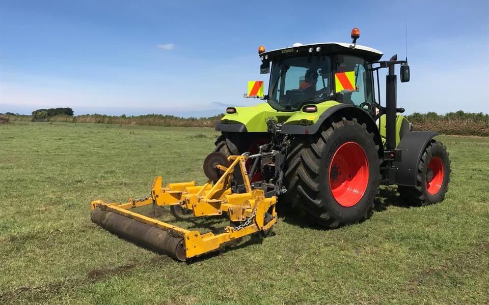 Kalin contracting ltd with Meadow aerator at Manaia