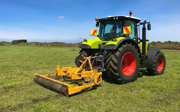Kalin contracting ltd with Meadow aerator at Manaia