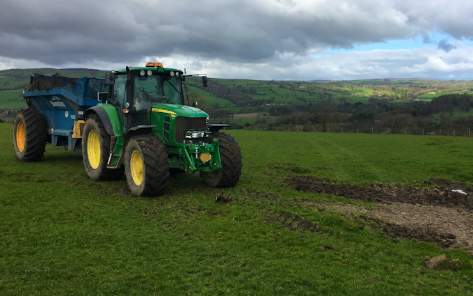 F. fryer & sons  with Manure/waste spreader at Ilkley