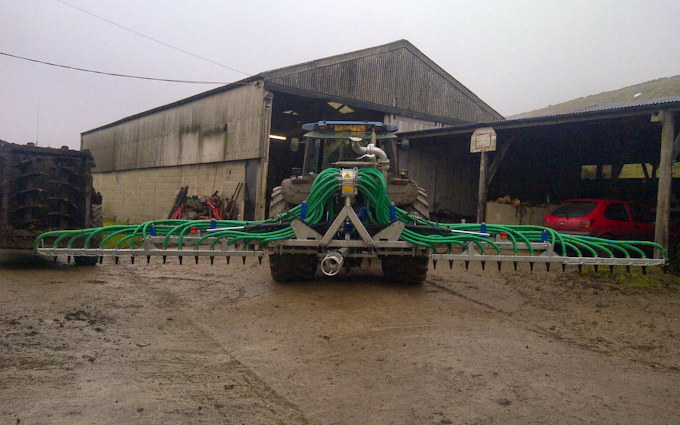 P.r, j.m & s.r houlston agricultural contractors with Slurry spreader/injector at Glaisdale