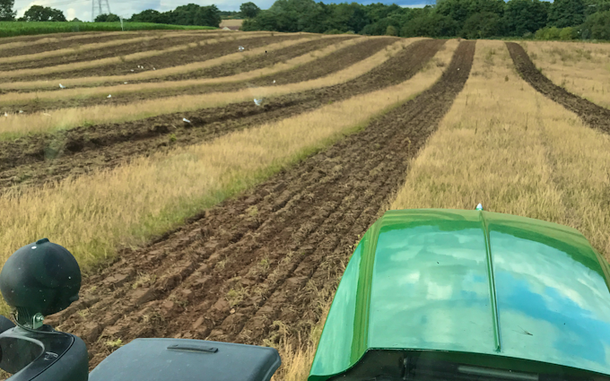 O chantry agricultural services with Stubble cultivator at Darsham