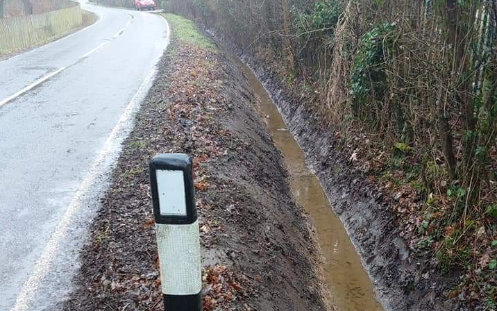 K.smith field services  with Ditch cleaner at Finchampstead