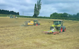 A&s eggleston with Large square baler at United Kingdom