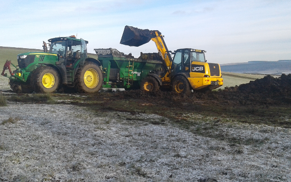 Ns&c robinson  with Manure/waste spreader at Hexham