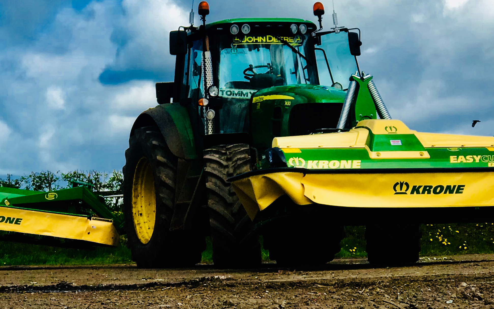 T&b agricultural contractors ltd with Mower at United Kingdom