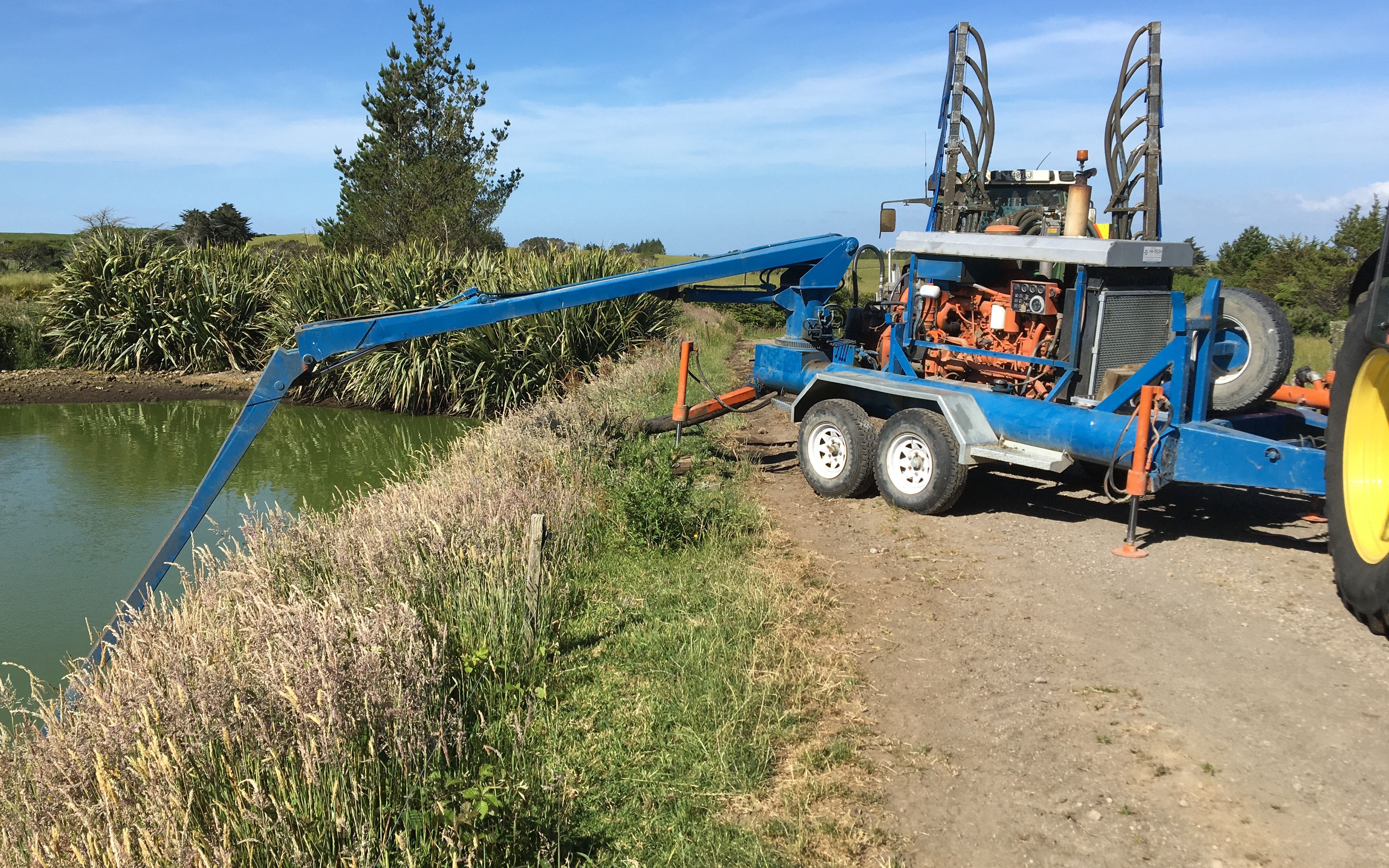 Hinton contracting ltd with Slurry pump at Stratford