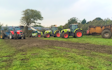 Tovey agri contracting  with Manure/waste spreader at West Harptree