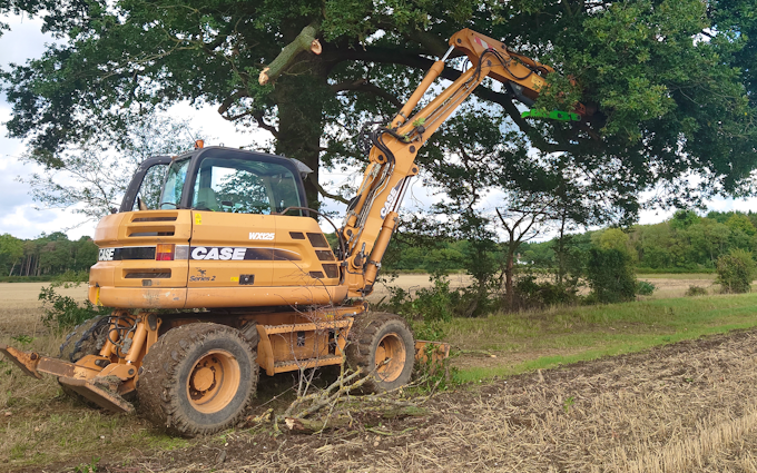 K.smith field services  with Excavator at Finchampstead