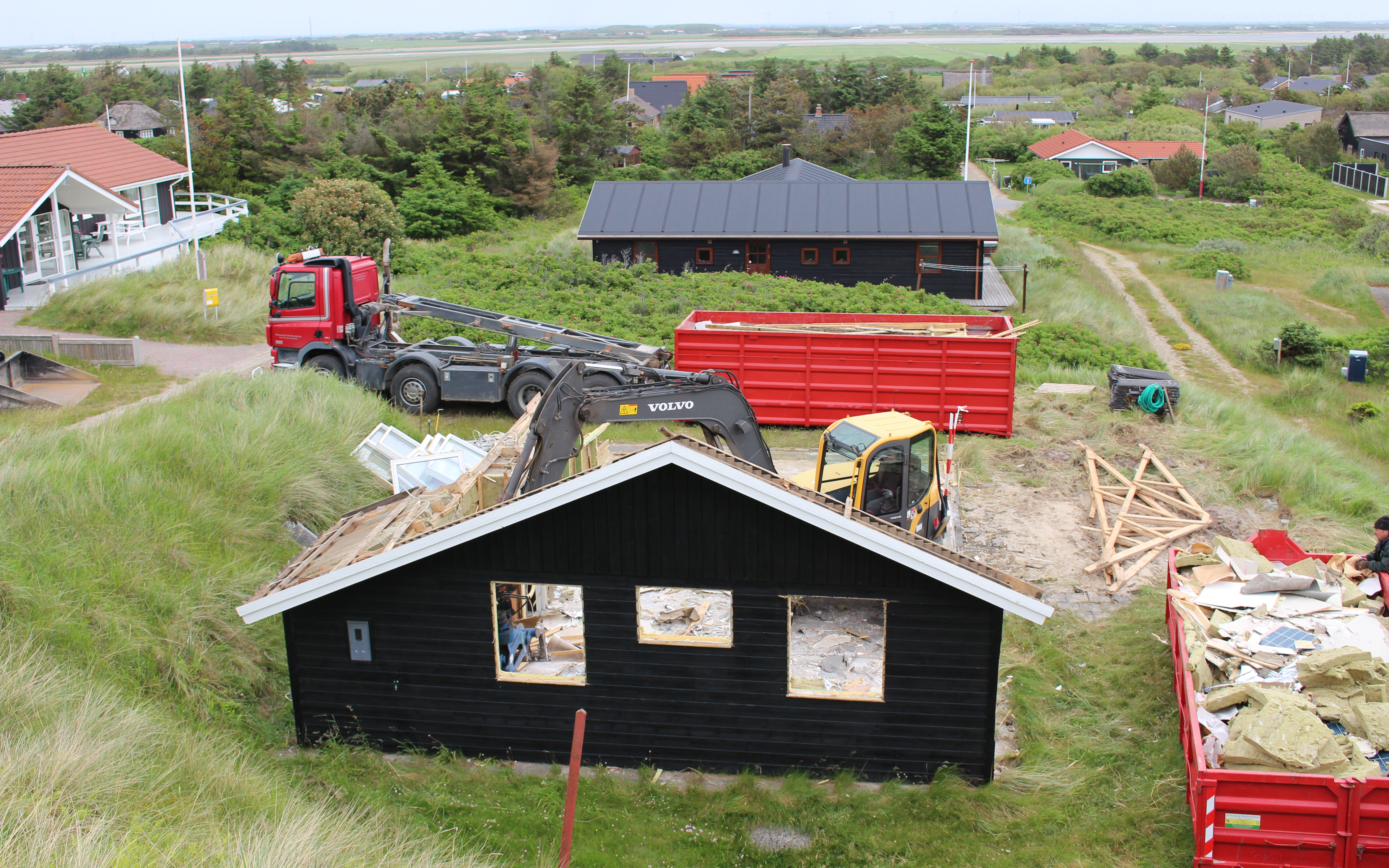 Holmsland maskinstation med Container ved Ringkøbing