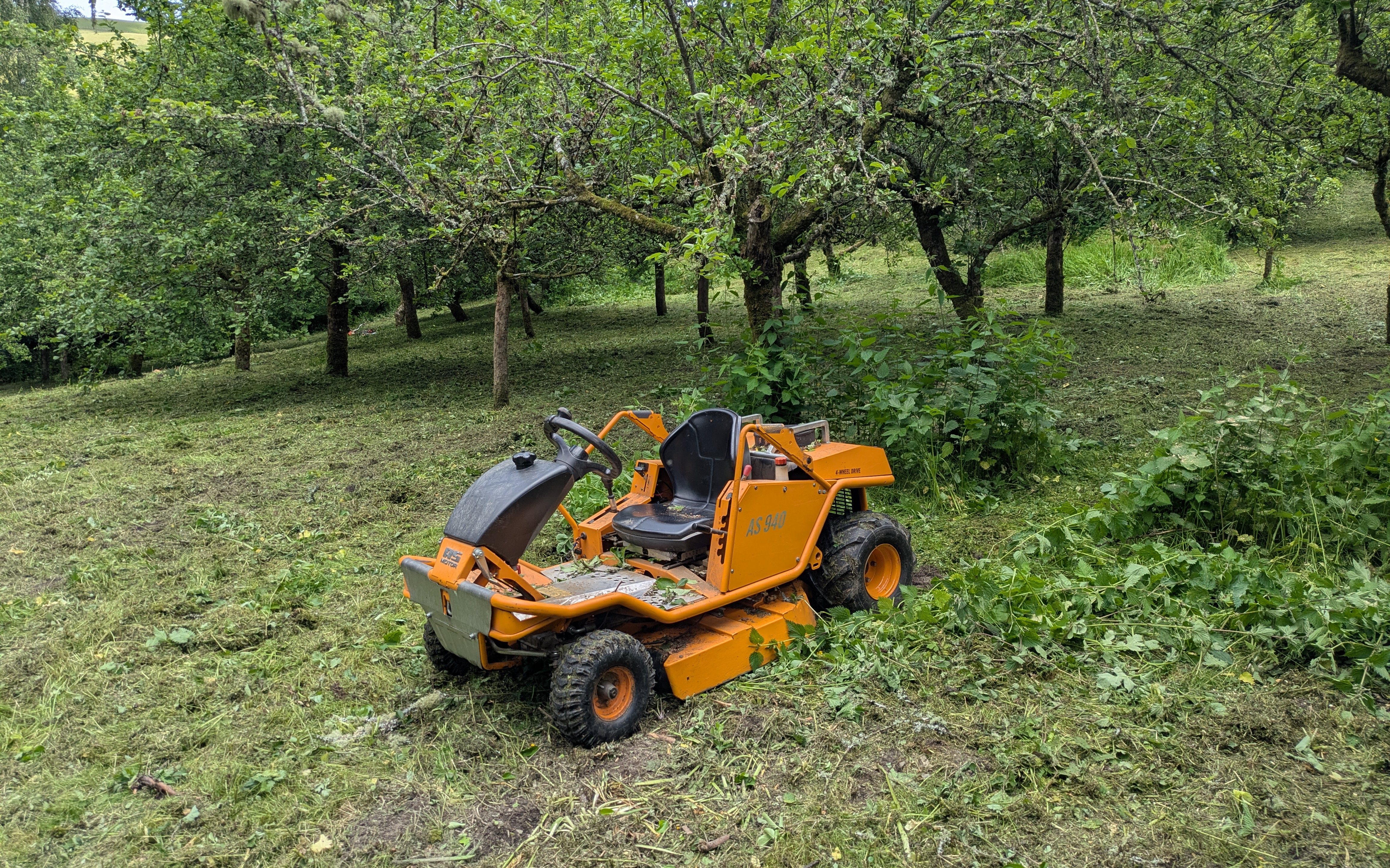 Mid wales mechanical with Verge/flail Mower at Newtown