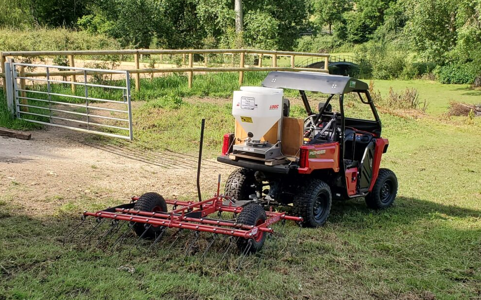 Paddock landscape services little malvern farm with ATV sprayer at Little Malvern