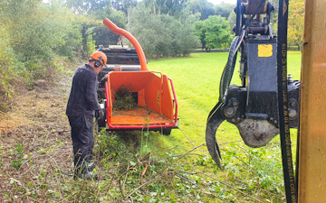 Acc contracting with Forestry harvester at Bramley