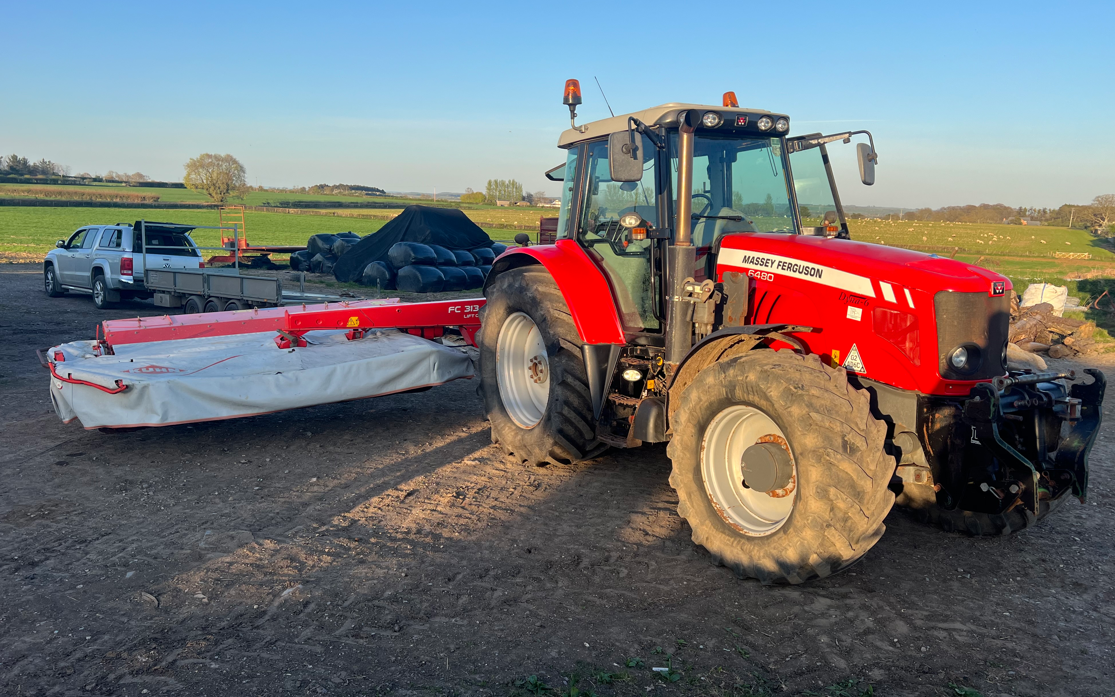 Jw agricultural services  with Mower at Curry Rivel