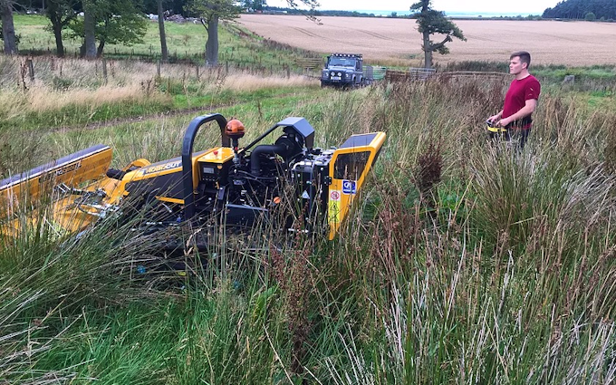 Remote services scotland with Verge/flail Mower at Saint Andrews