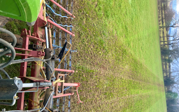 D m poole with Meadow aerator at Bircher