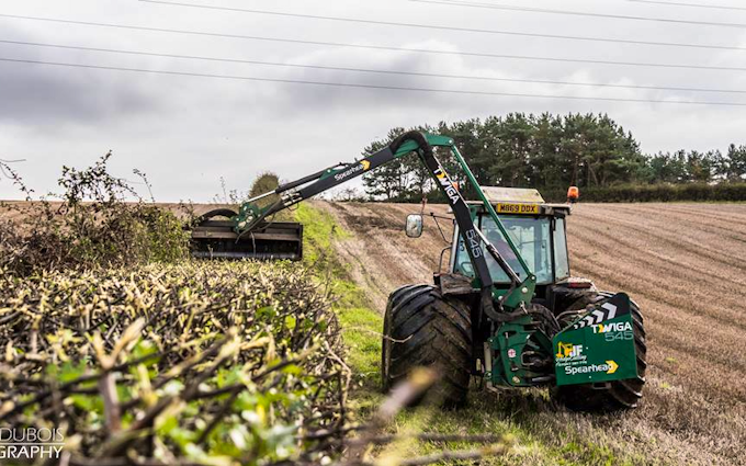 Jf agri contracts  with Hedge cutter at Comber