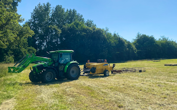 Tms contracts  with Small square baler at Witts End