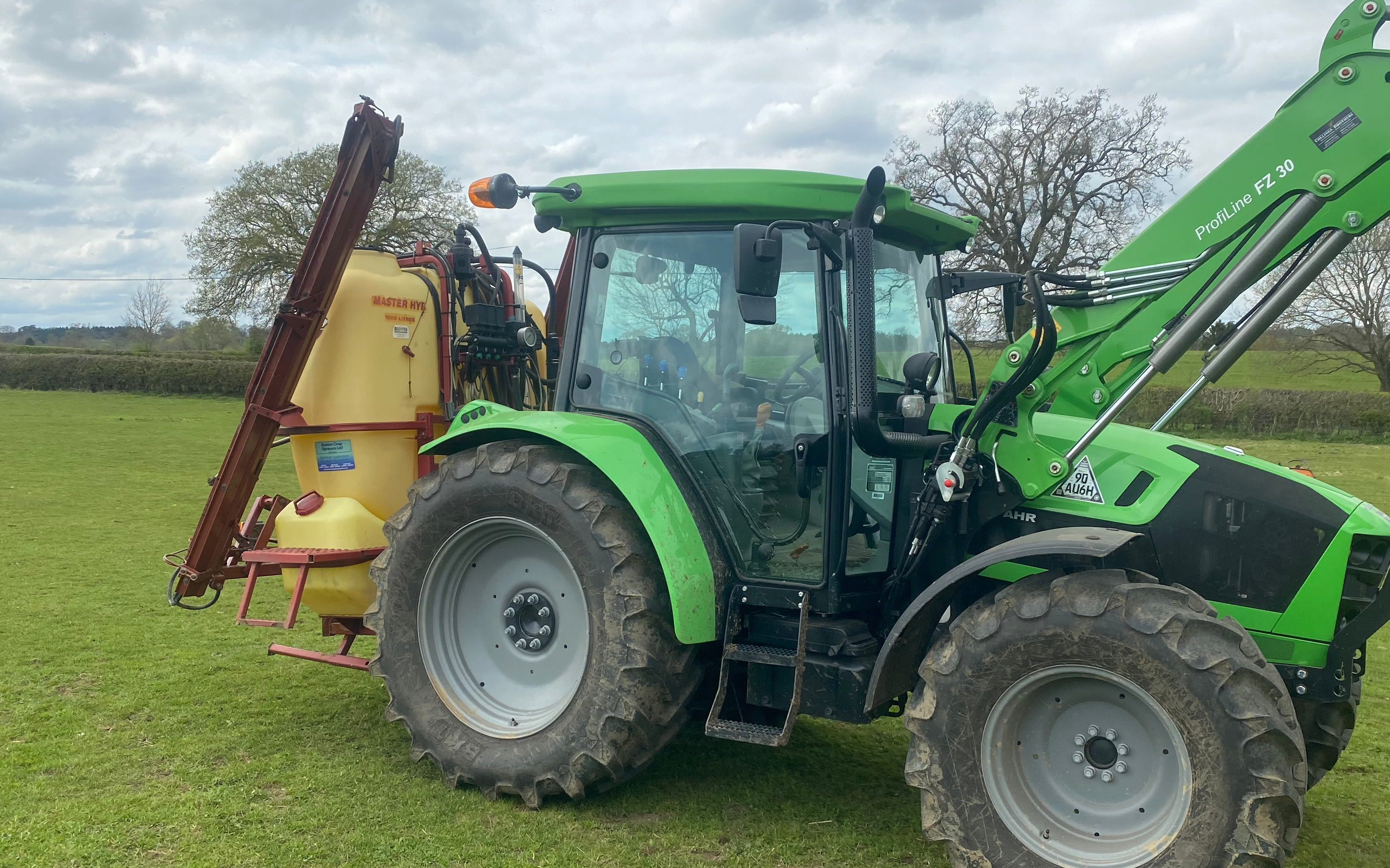 Tms contracts  with Tractor-mounted sprayer at Witts End