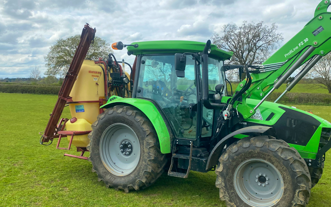Tms contracts  with Tractor-mounted sprayer at Witts End