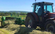 Jon richards contracting  with Small square baler at Hewish