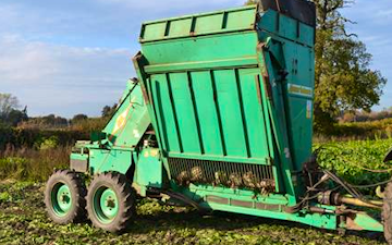 Clarke farming and contracting  with Beet harvester at Aymestrey