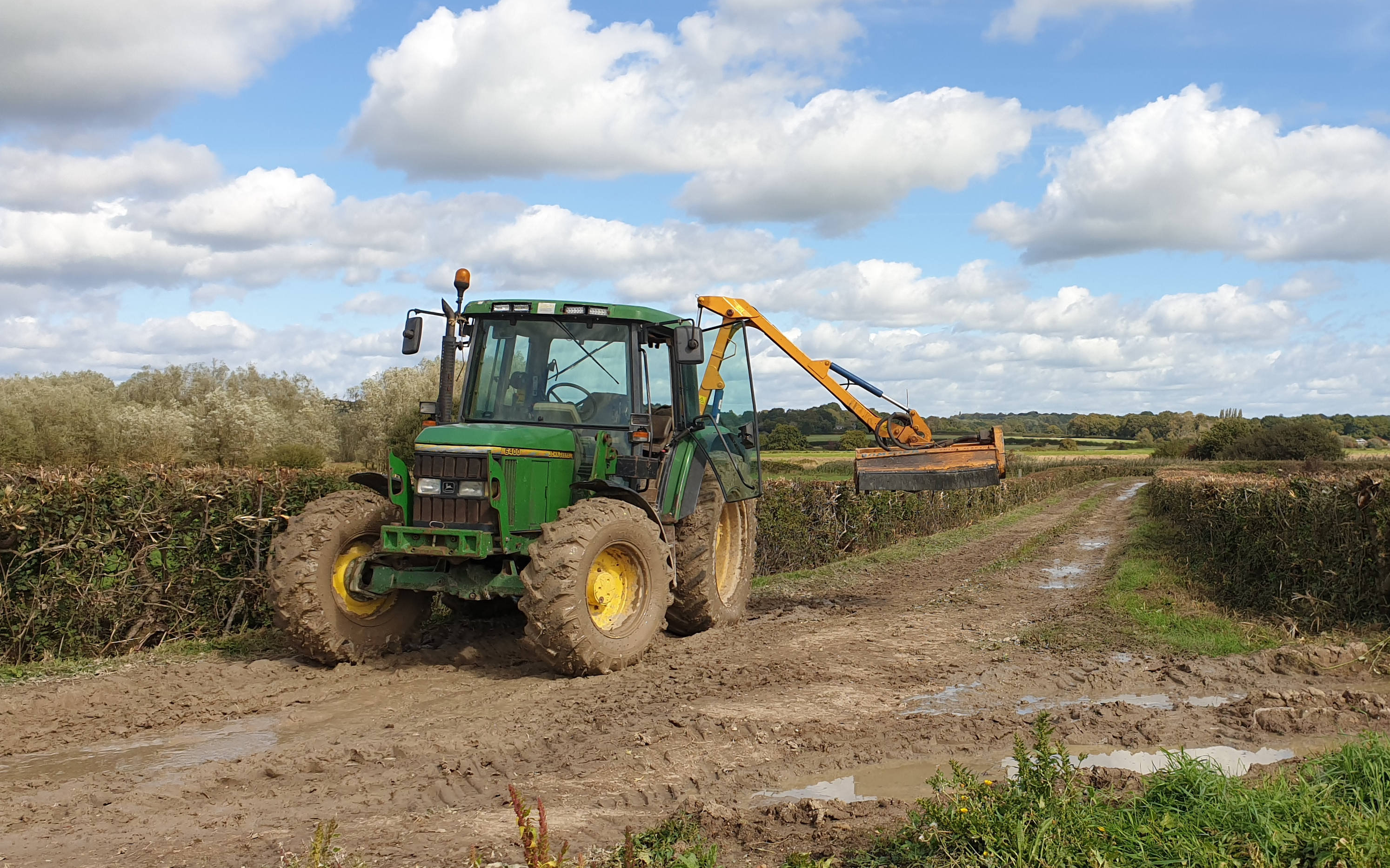 Topping services limited with Hedge cutter at Hailsham